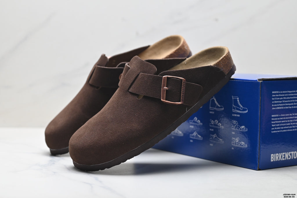 【BK】Birkenstock Boston Shearling Minimalist and stylish Comfortable and versatile Durable and slip-resistant Half-cover Birkenstock casual shoes